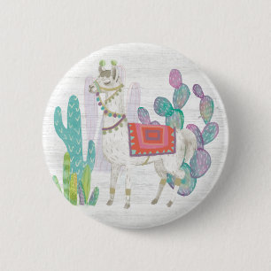 Lovely Llamas V Ronde Button 5,7 Cm