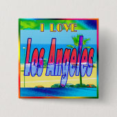 "Lovely Los Angeles 2"-Button Vierkante Button 5,1 Cm (Voorkant)