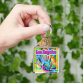 Lovely Los Angeles Sun & Palms Sleutelhanger (Hand)