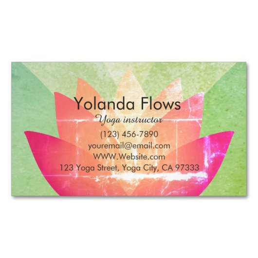Lovely Lotus Flower Magnetisch Visitekaartje (Voorkant)