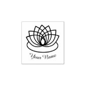 Lovely Lotus Flower Rubberstempel (Afrduk)