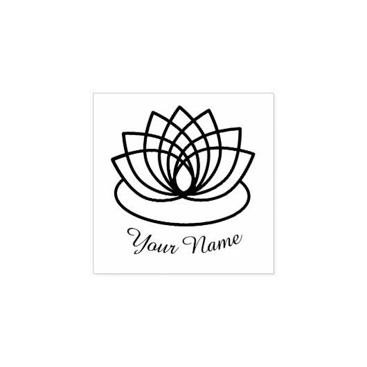 Lovely Lotus Flower Rubberstempel (Afrduk)