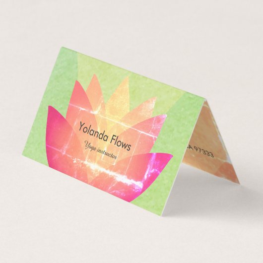 Lovely Lotus Flower Visitekaartje (Voorkant)