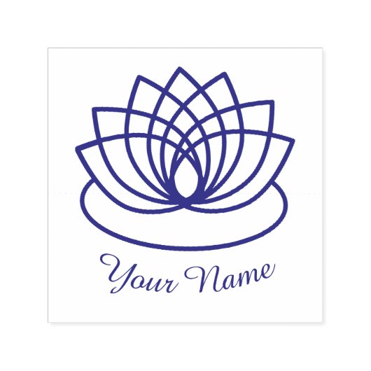 Lovely Lotus Flower Zelfinktende Stempel (Design)
