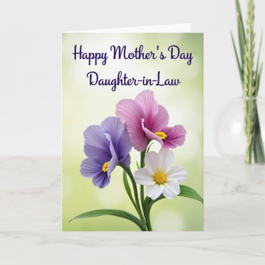 Lovely Magenta Flower Card Kaart (Voorkant)
