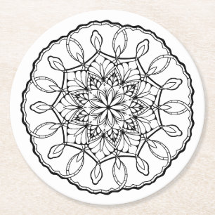 Lovely Mandala Adult Coloring Onderzetter