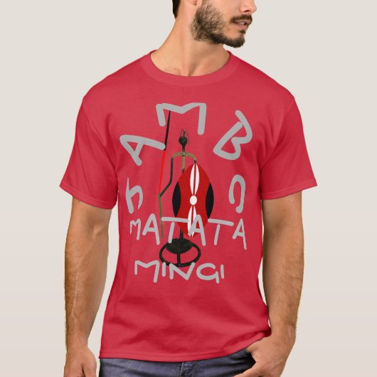 Lovely Matata Mingi Kenya Hakuna Matata-T-shirts T-shirt (Voorkant)