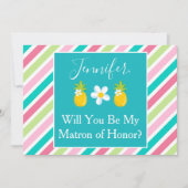 Lovely Matron of Honor Pineapple proposal Kaart (Voorkant)