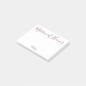 Lovely Matron of Honor White en Burgundy Post-it® Notes (Schuin)