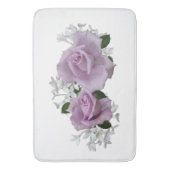Lovely Mauve Rozen White Badmat (Voorkant Verticaal)