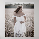 Lovely Memorial Photo Funeral Celebration Poster (Voorkant)