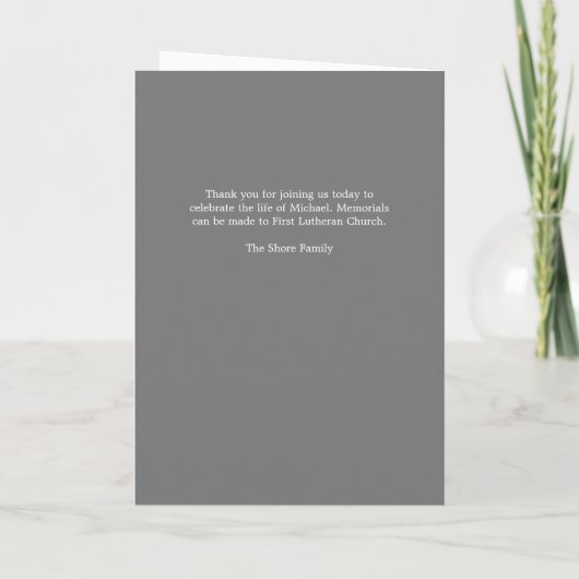 Lovely Memory Photo Folded Program Programma (Achterkant)