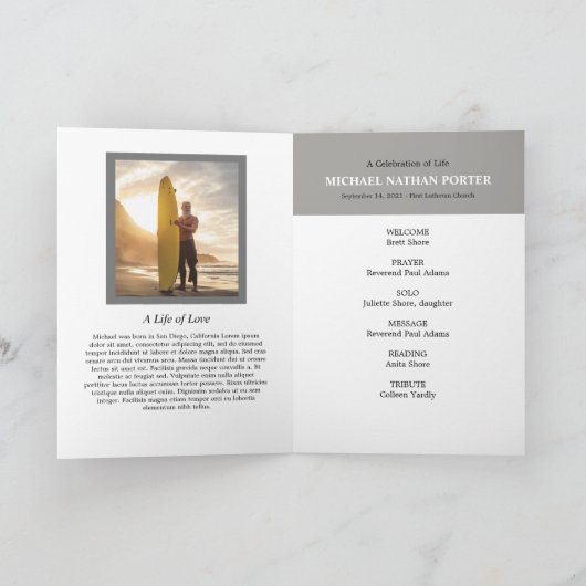 Lovely Memory Photo Folded Program Programma (Binnen)