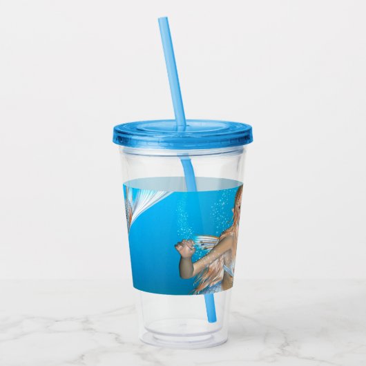 Lovely Mermaid Acryl Drinkbeker (Links)