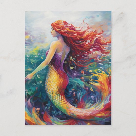 Lovely Mermaid Briefkaart (Voorkant)