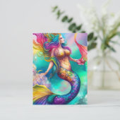 Lovely Mermaid Briefkaart (Staand voorkant)