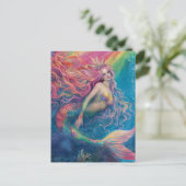 Lovely Mermaid Briefkaart (Staand voorkant)