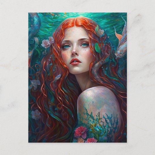 Lovely Mermaid Briefkaart (Voorkant)