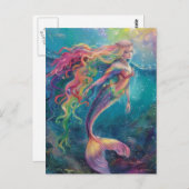 Lovely Mermaid Briefkaart (Voorkant / Achterkant)