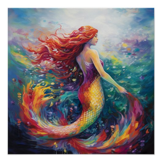 Lovely Mermaid Briefkaart Perfect Poster (Voorkant)