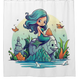 Lovely Mermaid Douchegordijn
