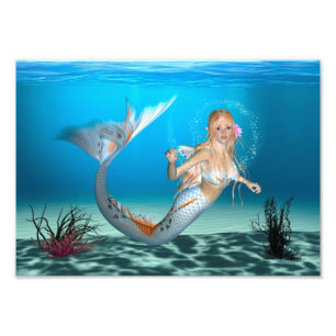 Lovely Mermaid Foto Afdruk