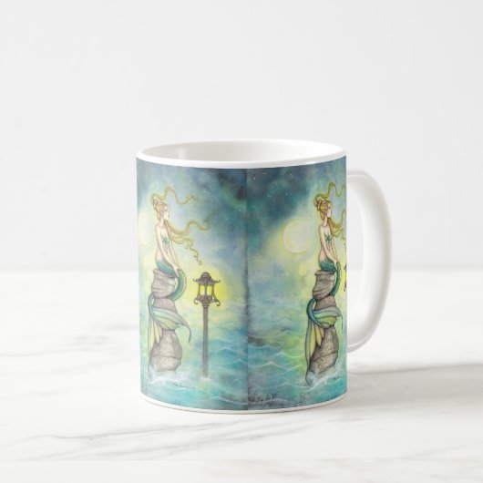 Lovely Mermaid met Moon en Lantern Koffiemok (Voorkant rechts)