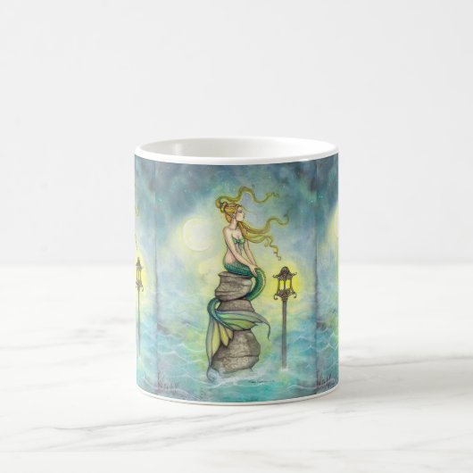 Lovely Mermaid met Moon en Lantern Koffiemok (Center)