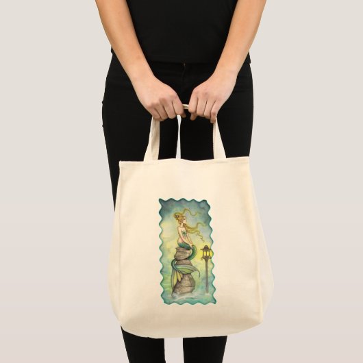 Lovely Mermaid met Moon en Lantern Tote Bag (Voorkant (product))
