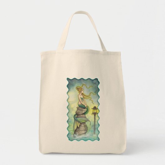 Lovely Mermaid met Moon en Lantern Tote Bag (Voorkant)