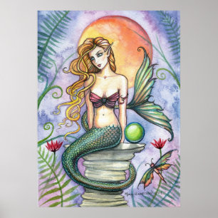 Lovely Mermaid Poster van Molly Harrison