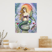 Lovely Mermaid Poster van Molly Harrison (Keuken)
