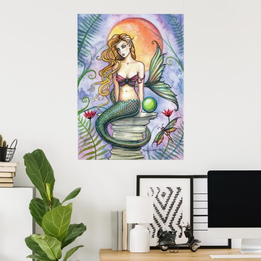 Lovely Mermaid Poster van Molly Harrison (Thuiskantoor)