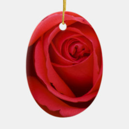 Lovely Merry Red Rose Keramisch Ornament