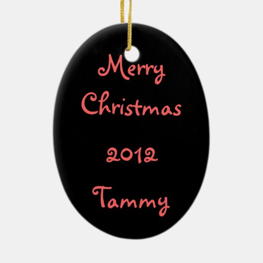 Lovely Merry Red Rose Keramisch Ornament (Achterkant)