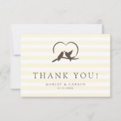 Lovely Modern bird of paradise Wedding Bedankkaart (Voorkant)