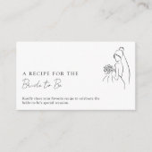 Lovely Modern Bridal Shower Recipe Share Informatiekaartje (Voorkant)