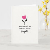 Lovely Mothers Day Daughter Card Kaart (Gele Bloem)