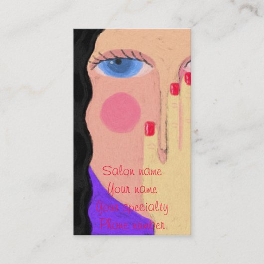 Lovely Nail Tech Visitekaartje Afsprakenkaartje (Voorkant)