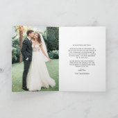 Lovely Neon Pink Heart Weduwfoto Bedankkaart (Binnen)