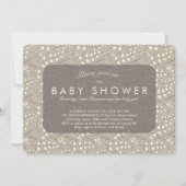 Lovely Neutral Beige Pattern Baby shower Invite Kaart (Voorkant)
