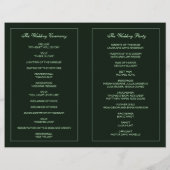 Lovely Night Bi Fold Wedding Ceremony Programs (Achterkant)