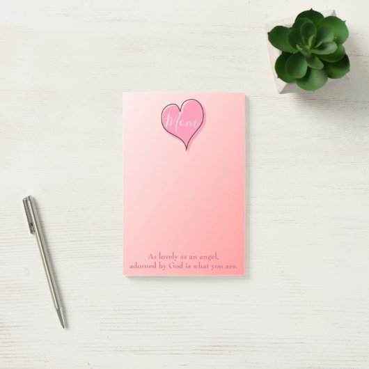 Lovely ombre roze hart mama post-it® notes (Kantoor)