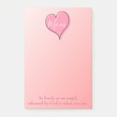 Lovely ombre roze hart mama post-it® notes (Voorkant)