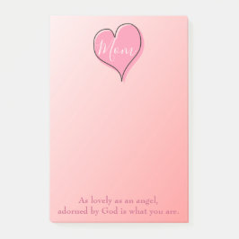 Lovely ombre roze hart mama post-it® notes