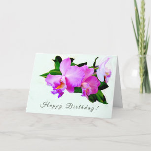 Lovely Orchid Birthday Grreeting Kaart