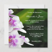 Lovely Orchid Wedding Invitation Kaart (Voorkant)