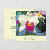 Lovely Orchid Wedding Invitation Kaart (Voorkant / Achterkant)