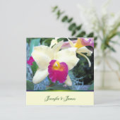 Lovely Orchid Wedding Invitation Kaart (Staand voorkant)