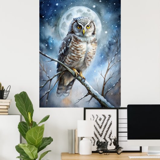 Lovely Owl Poster (Thuiskantoor)